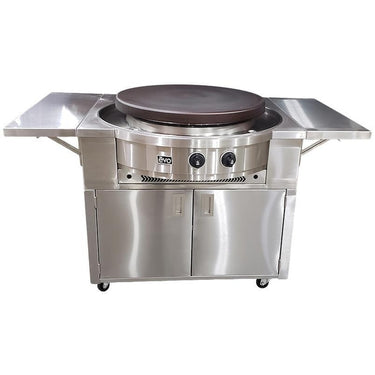 Evo Affinity 30G Flattop Natural Gas Grill On Stainless Steel Cart - 10-0055-NG